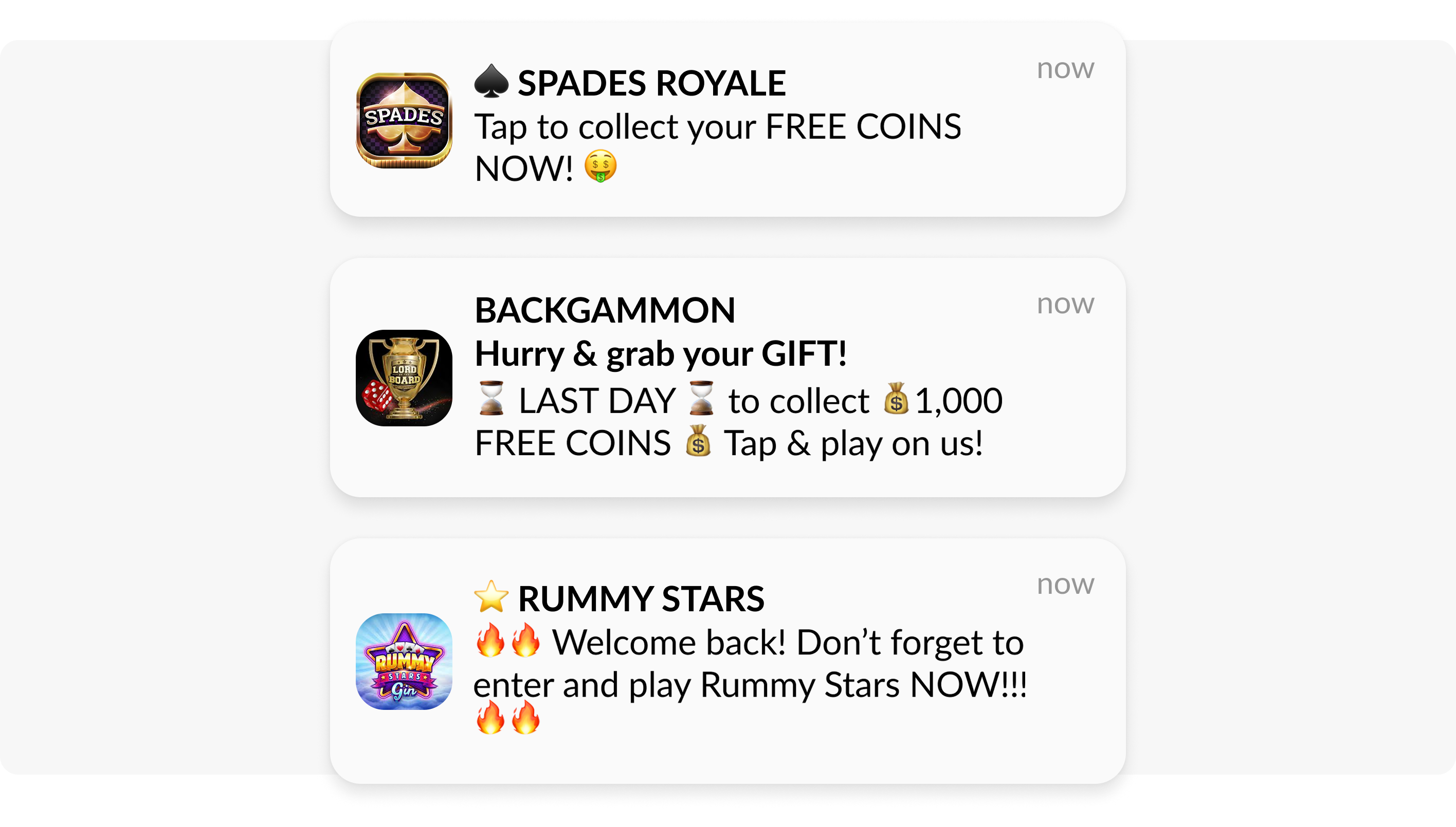 Re-engagement automated push notification campaign